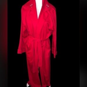 Charter Club red bathroom, self belt and pckets, all cotton, M